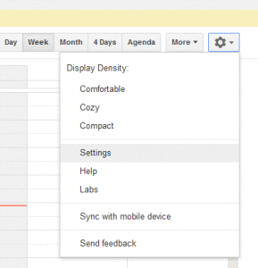 football calendar settings