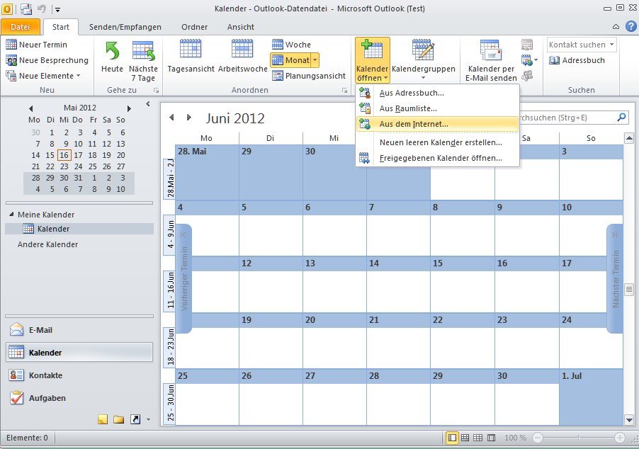 Outlook Kalender EM 2020